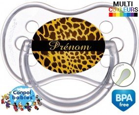 Leopard + prénom: Sucette Anatomique-su7.fr
