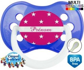Étoile rose + prénom: Sucette Anatomique-su7.fr