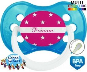 Étoile rose + prénom: Sucette Anatomique-su7.fr