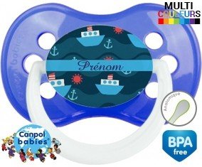Bateau style2 + prénom: Sucette Anatomique-su7.fr