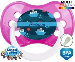 Bateau style2 + prénom: Sucette Anatomique-su7.fr