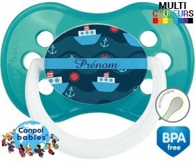 Bateau style2 + prénom: Sucette Anatomique-su7.fr