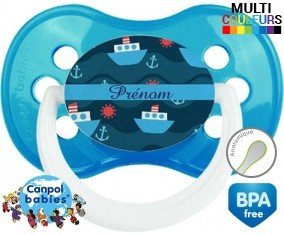 Bateau style2 + prénom: Sucette Anatomique-su7.fr