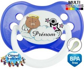 Tetine Ourson + prénom embout Anatomique personnalisée