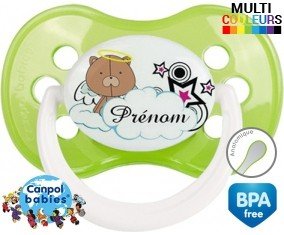 Ourson + prénom: Sucette Anatomique-su7.fr
