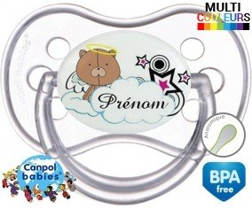 Ourson + prénom: Sucette Anatomique-su7.fr