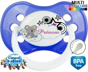 Souris + prénom : Sucette Anatomique personnalisée