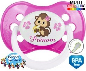 Singe noeud papillon + prénom: Sucette Anatomique-su7.fr