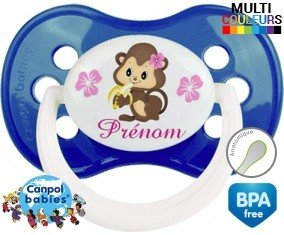 Singe noeud papillon + prénom: Sucette Anatomique-su7.fr