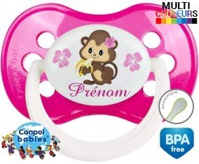 Singe noeud papillon + prénom: Sucette Anatomique-su7.fr