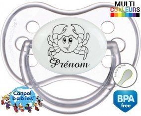 Crabe amusant + prénom: Sucette Anatomique-su7.fr