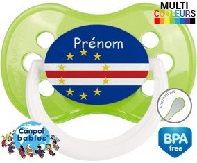 Drapeau cap vert + prénom: Sucette Anatomique-su7.fr