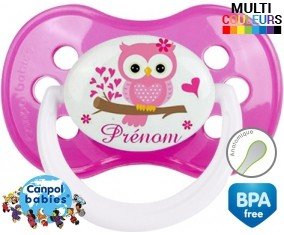 Hibou style4 + prénom: Sucette Anatomique-su7.fr
