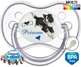Border collie + prénom: Sucette Anatomique-su7.fr