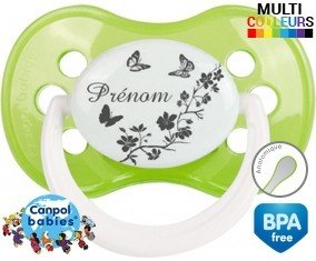 Papillons + prénom: Sucette Anatomique-su7.fr