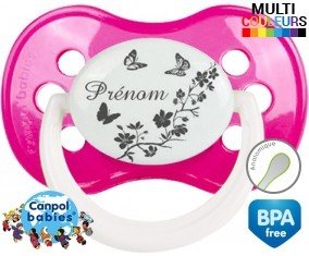 Papillons + prénom: Sucette Anatomique-su7.fr