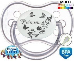 Papillons + prénom: Sucette Anatomique-su7.fr