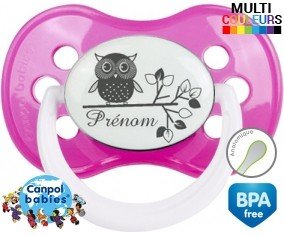 Hibou style3 + prénom: Sucette Anatomique-su7.fr