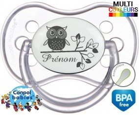 Hibou style3 + prénom: Sucette Anatomique-su7.fr