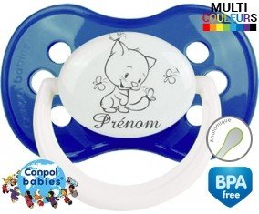 Chat papillon style2 + prénom: Sucette Anatomique-su7.fr