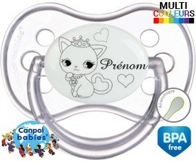 Chat princesse + prénom: Sucette Anatomique-su7.fr