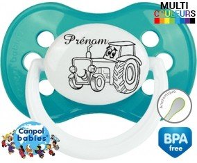 Tracteur + prénom: Sucette Anatomique-su7.fr