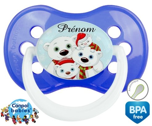 Famille ours + prénom: Sucette Anatomique-su7.fr