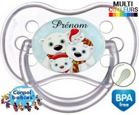 Famille ours + prénom: Sucette Anatomique-su7.fr