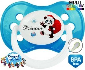 Famille panda de noël + prénom: Sucette Anatomique-su7.fr