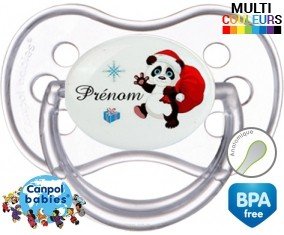 Famille panda de noël + prénom: Sucette Anatomique-su7.fr