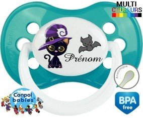 Chat chauve souris + prénom: Sucette Anatomique-su7.fr
