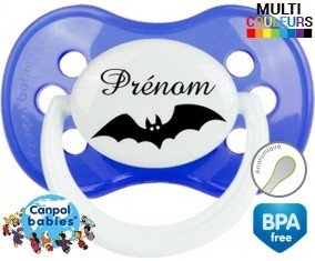 Chauve souris + prénom : Tétine Anatomique personnalisée