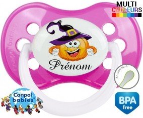 Citrouille chapeau + prénom: Sucette Anatomique-su7.fr