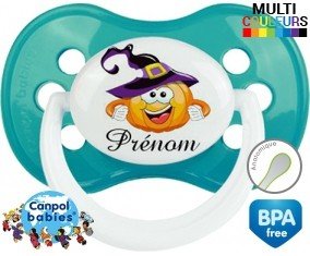 Citrouille chapeau + prénom: Sucette Anatomique-su7.fr