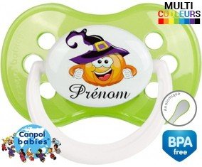 Citrouille chapeau + prénom: Sucette Anatomique-su7.fr