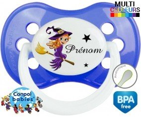 Tetine Sorcière + prénom embout Anatomique personnalisée