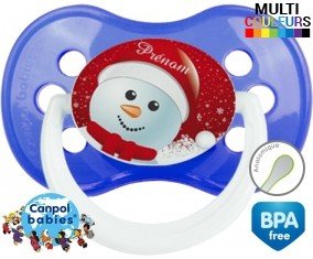 Bonhomme de neige noël + prénom: Sucette Anatomique-su7.fr