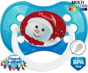 Bonhomme de neige noël + prénom: Sucette Anatomique-su7.fr