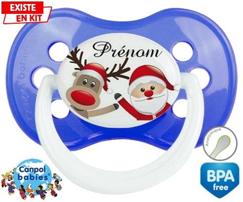 Renne et père noël + prénom: Sucette Anatomique-su7.fr