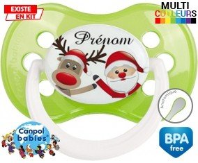 Renne et père noël + prénom: Sucette Anatomique-su7.fr