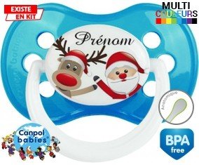 Renne et père noël + prénom: Sucette Anatomique-su7.fr