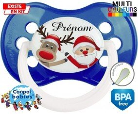 Renne et père noël + prénom: Sucette Anatomique-su7.fr