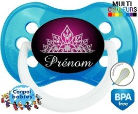 Couronne design rose + prénom: Sucette Anatomique-su7.fr