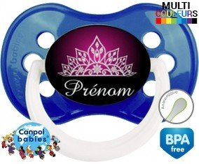 Couronne design rose + prénom: Sucette Anatomique-su7.fr