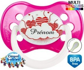 Nuage cœur + prénom: Sucette Anatomique-su7.fr