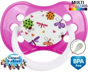 Papillons coccinelles + prénom: Sucette Anatomique-su7.fr
