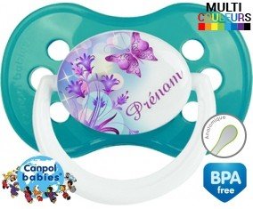 Design papillon + prénom: Sucette Anatomique-su7.fr