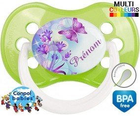 Design papillon + prénom: Sucette Anatomique-su7.fr
