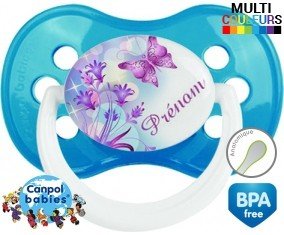 Design papillon + prénom: Sucette Anatomique-su7.fr