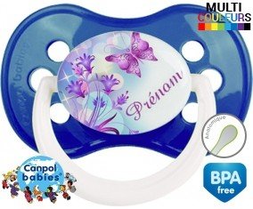 Design papillon + prénom: Sucette Anatomique-su7.fr
